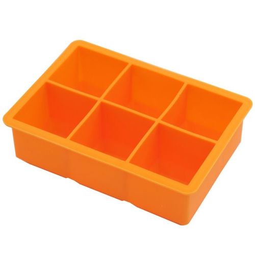 1pc Ice Cube Trays With Lid; Food Grade Silicone 6 Grid Ice Cube Mold; Flexible Easy Release Square Shaped Ice Maker; Kitchen Gadgets